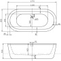Акриловая ванна BELBAGNO BB12-1775 Акриловая ванна BELBAGNO BB12-1775