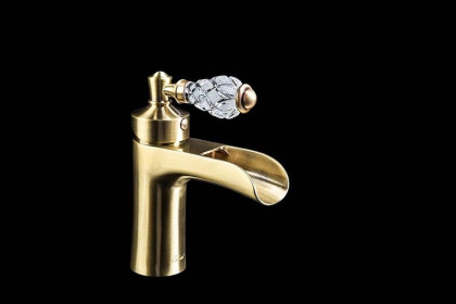 Смеситель для умывальника VOGUE CRYSTAL, бронза_Комплект Смеситель для умывальника VOGUE CRYSTAL, бронза_Комплект