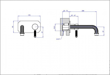 APHRODITE-BLSM2-02-Bi Встраиваемый смеситель для раковины однорычажный Исполнение: Бронза, Ручки: Белый 
