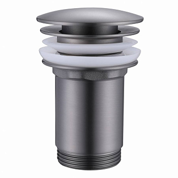 Донный клапан ABBER AF0010NG с переливом, клик-клак, никель