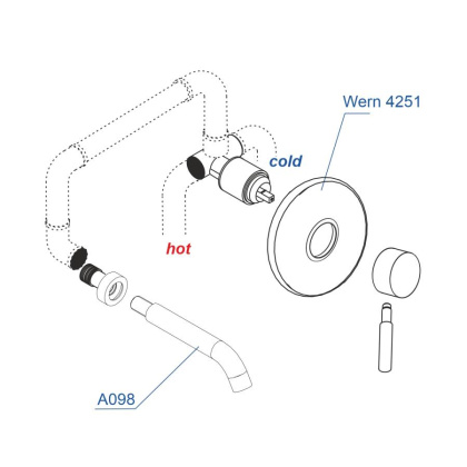 A42583 Встраиваемый комплект для раковины Wasserkraft