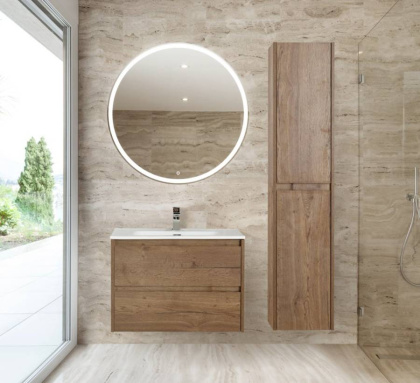 Тумба с раковиной подвесная BelBagno KRAFT 60 Rovere Galifax Bianco, раковина белая Тумба с раковиной подвесная BelBagno KRAFT 60 Rovere Galifax Bianco, раковина белая