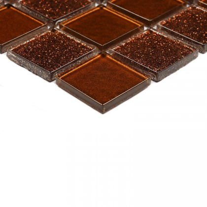 Мозаика Bonaparte Стеклянная Shine Brown 30х30 см