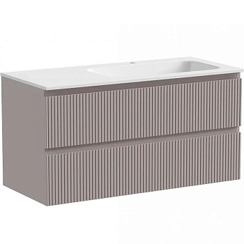 Тумба подвесная SANCOS Snob T правая 995х445х500, c двумя ящиками оснащенными доводчиками, Doha Soft, арт.SNT100RSM