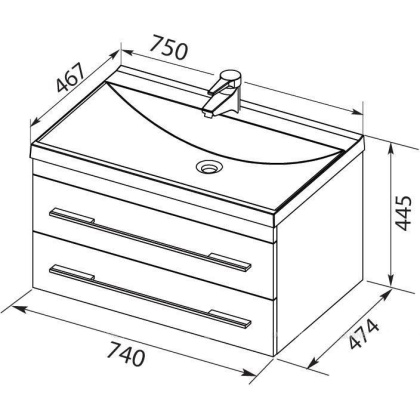 Мебель для ванной Aquanet Верона 75 New белый матовый