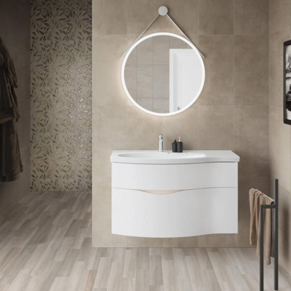 Тумба RIVA 100 см левая, белая матовая RV.100Lh\WHT.M