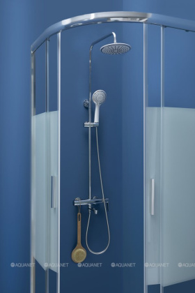 Душевой уголок Aquanet Practic AE10-Q-90x90U-CP 900x900, прозрачное, матовое стекло