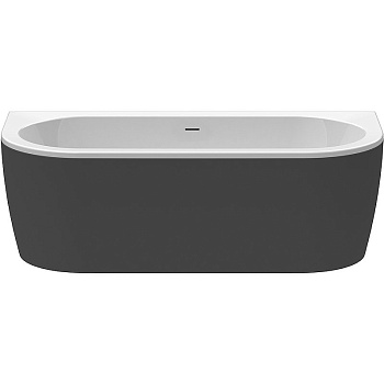 Акриловая ванна CEZARES SLIM WALL-180-80-60-NERO-SET