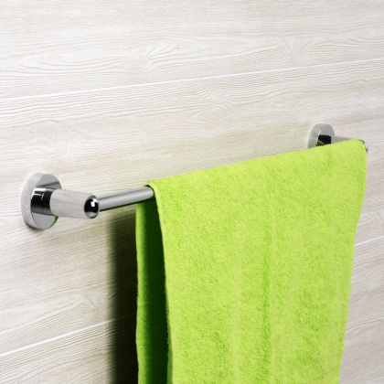 Держатель полотенец одинарный Rhein, 66,7х5,5х7,2 см, хром, K-6230