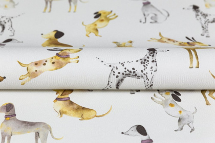 Обои виниловые Уик-энд мотив, серый собачки