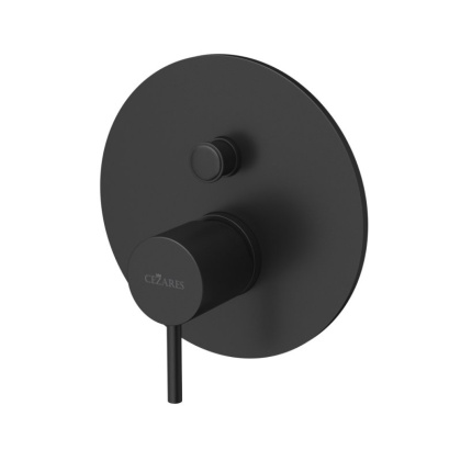 LEAF-VDIM-L-GM Встраиваемый однорычажный смеситель с переключателем на 2 выхода, исполнение Gunmetal PVD