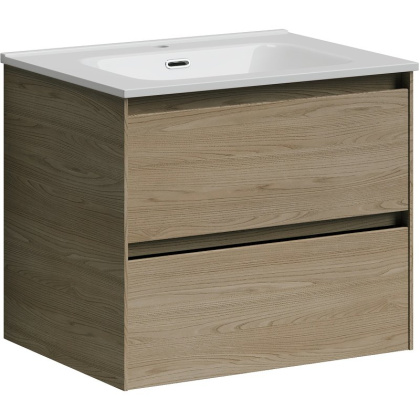 Тумба подвесная SANCOS Cento 590х450х500, c двумя ящиками оснащенными доводчиками, карпатская ель, арт. CN60KE