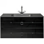 Тумба Piazza 100 черная + Хром_Комплект 841-100-BCR Boheme