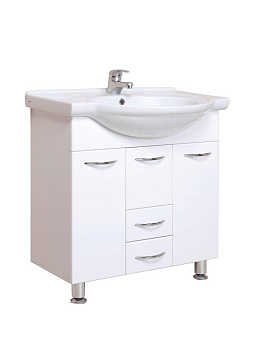 Тумба Onika Моника 75 напольная, белая (ум. Байкал 75)