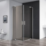 Душевой уголок Cezares SLIDER-A-2-90/100-C-NERO стекло прозрачное, профиль черный матовый Душевой уголок Cezares SLIDER-A-2-90/100-C-NERO стекло прозрачное, профиль черный матовый