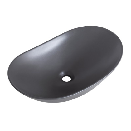 Раковина накладная керамическая, серая матовая, BB1404-H311, 605x370x150