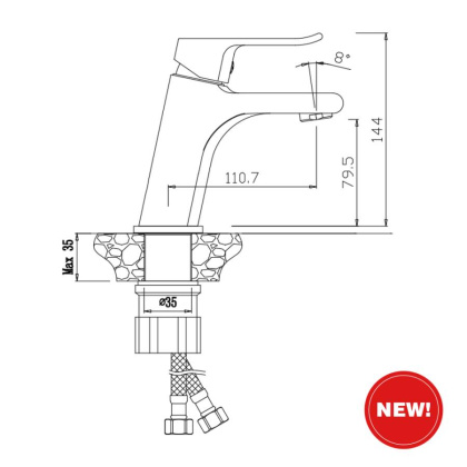 Смеситель д/раковины PLAZA, арт.16100PL Смеситель д/раковины PLAZA, арт.16100PL
