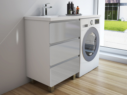 Комплект мебели Dallas Luxe 1050х482 левосторонний напольный 3 ящика  (ШхГхВ)  408х476х860