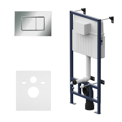 I012707.0251 ProC Инсталляция для подвесного унитаза с клавишей ProC S пластик, Хром глянец.евый