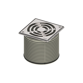 Декоративная решетка TECEdrainpoint S, 100 мм, в стальной рамке, с фиксаторами, с монтажным элементом