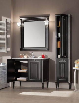 Тумба под раковину Aquanet Паола 90 белый/серебро