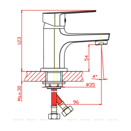 Смеситель для раковины Orange Loop M26-021cr Смеситель для раковины Orange Loop M26-021cr