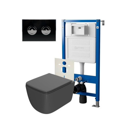 Сет: Система инсталляции пневматическая Point Элемент П для подвесного унитаза PN45121 + Клавиша смыва для пневматической инсталляции Point Венера, установка в стену, черный/хром, PN44071BC + Унитаз подвесной Point Меркурий безободковый, сид.дюропласт мик Сет: Система инсталляции пневматическая Point Элемент П для подвесного унитаза PN45121 + Клавиша смыва для пневматической инсталляции Point Венера, установка в стену, черный/хром, PN44071BC + Унитаз подвесной Point Меркурий безободковый, сид.дюропласт мик