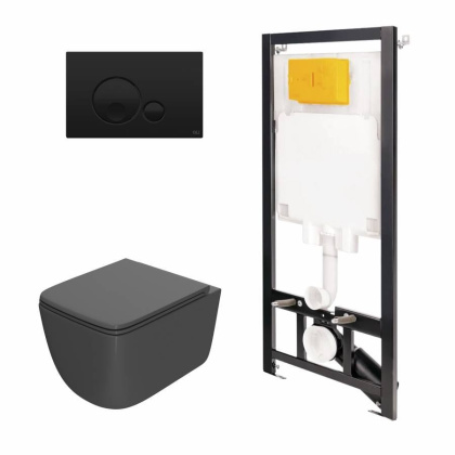 Сет: Инстал.OLI 80 ECO +панель Globe черн., OLI+Унитаз Point Меркурий, т.серый Сет: Инстал.OLI 80 ECO +панель Globe черн., OLI+Унитаз Point Меркурий, т.серый