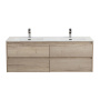 Керамическая раковина с двумя чашами BelBagno BB1400-2-ETL Керамическая раковина с двумя чашами BelBagno BB1400-2-ETL