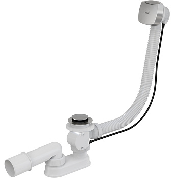 Сифон для ванны автомат комплект, хром