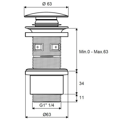 Пробка "click-clack" к сифону EXCELLENT (золото) Пробка "click-clack" к сифону EXCELLENT (золото)