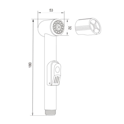 Лейка гигиеническая с держателем DH101, хром Лейка гигиеническая с держателем DH101, хром