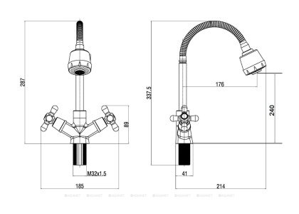 Смеситель для кухни OneLife P03-004cr полимерный