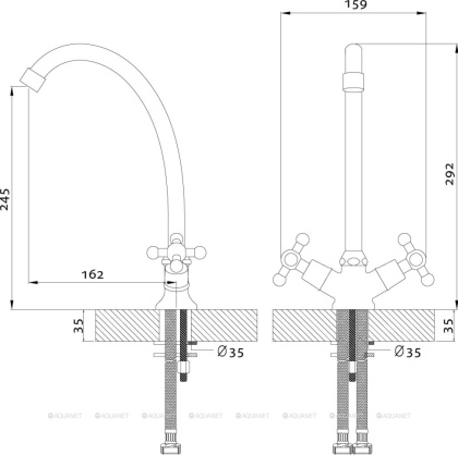 Смеситель Rossinka G02-71 для кухни Смеситель Rossinka G02-71 для кухни