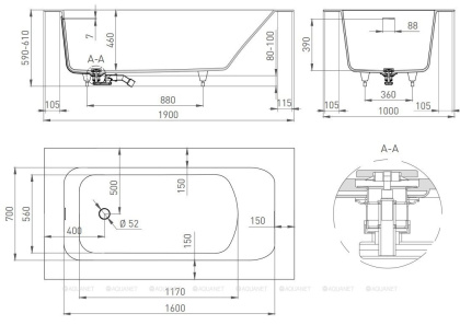 Ванна из искусственного камня ORLANDO VASTA_KIT 190,102114M Ванна из искусственного камня ORLANDO VASTA_KIT 190,102114M