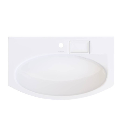 Раковина RIVA мебельная с крепежом 80, белая глянцевая