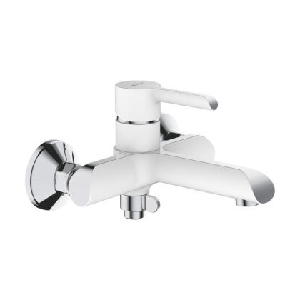 Смеситель для ванны латунь, белый S6002F