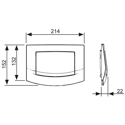Панель смыва унитаза TECEambia для одинарной системы смыва