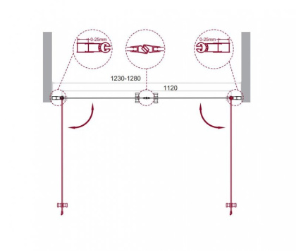 Душевая дверь BelBagno ETNA-B-2-190-C-Cr