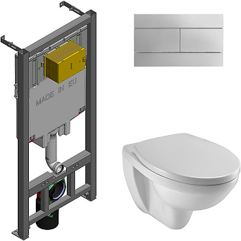 Комплект Jacob Delafon унитаз с инсталляцией и кнопкой Patio, E21734RU-00, шт Комплект Jacob Delafon унитаз с инсталляцией и кнопкой Patio, E21734RU-00, шт