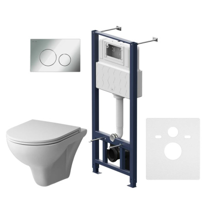 IS49051.901700 Инсталляция с клав Pro L глянц хром с подвесным унитазом Gem FlashClean с сид м/лифт IS49051.901700 Инсталляция с клав Pro L глянц хром с подвесным унитазом Gem FlashClean с сид м/лифт