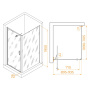 Душевой уголок  90*110*195 RGW SV-145B (SV-05B + Z-050-2B) Прямоуг./Чёрный/Прозрачное/8 мм (Easy)