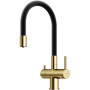 Смеситель для кухни SANCOS Lucia с возможностью подключения фильтра для воды, цвет брашированное золото, арт. SC4004BG