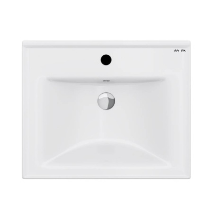 M85AWCC0552WG X-Joy, Раковина мебельная, керамическая, 55 см, встроенная, цвет: Белый, глянец