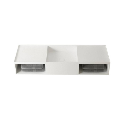 Раковина из искусственного камня Vincea VWB-6S212MW, 1200*400*200, подвесная, цвет белый матовый Раковина из искусственного камня Vincea VWB-6S212MW, 1200*400*200, подвесная, цвет белый матовый