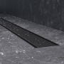 W02SC-U11-080-04BM PrimeFlow Трап для душа линейный универс затвор Tile 80см цвет черн мат