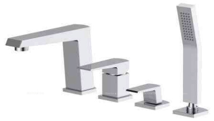 ARLIE Смеситель на борт ванны однорычажный с ручным душем, хром ARL-VIM4-CRM ARLIE Смеситель на борт ванны однорычажный с ручным душем, хром ARL-VIM4-CRM