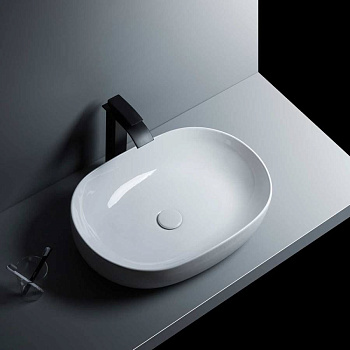 Раковина керамическая Vincea VBS-302, 600*415*135 накладная, цвет белый Раковина керамическая Vincea VBS-302, 600*415*135 накладная, цвет белый