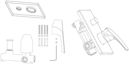 Смеситель для душа Aquanet Static AF330-51С (с внутренней частью) Смеситель для душа Aquanet Static AF330-51С (с внутренней частью)
