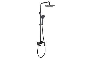 Душевая система 3jet 250мм AQUATEK, матовый черный AQ2040MB